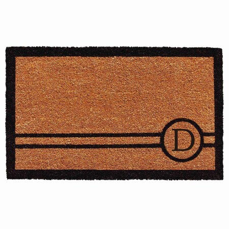 Calloway Mills Monogram Door Mat, Black, Natural, 24 in W x 36 in L 153072436D
